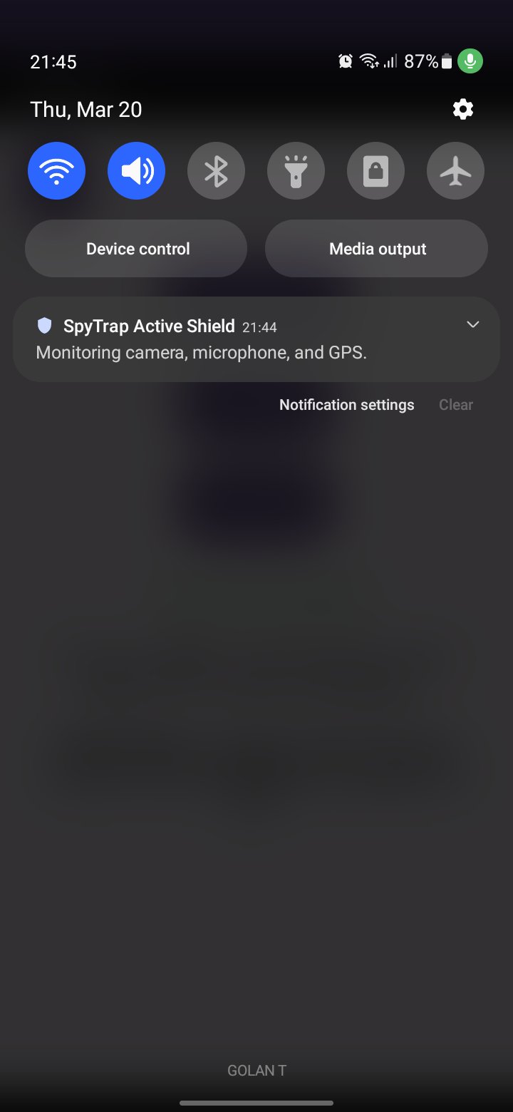 SpyTrap notification