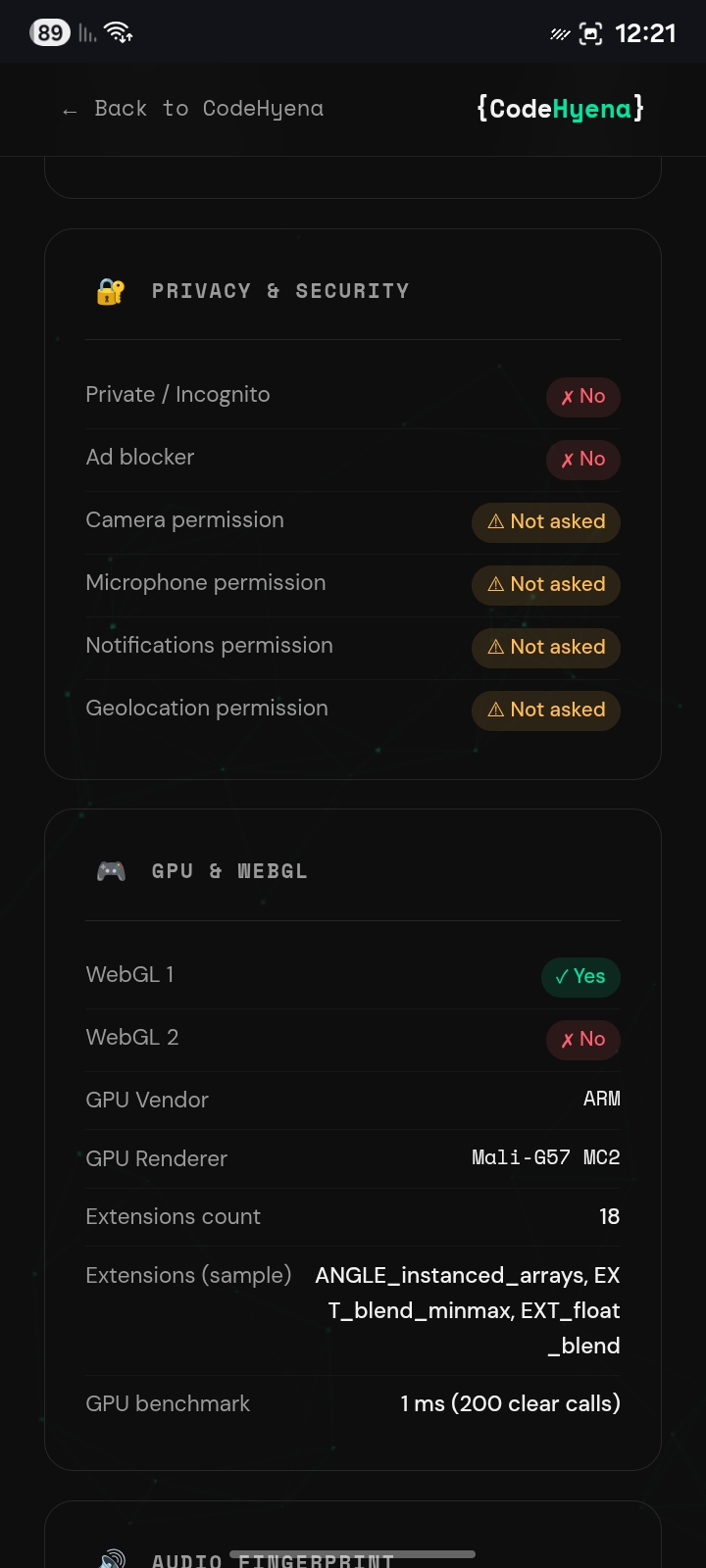 What's My Intel security